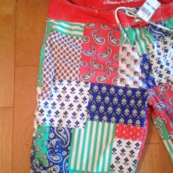 Preppy Canterbury of New Zealand 1904 Mens Cotton Shorts Patchwork Plaid XL NWT - Picture 3 of 7